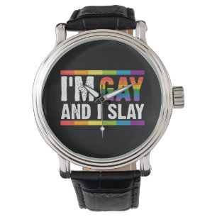 Ich bin schwul und ich rocke LGBTQ Gay Pride  Armbanduhr