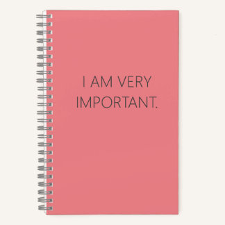 ICH BIN SEHR WICHTIG NOTEBOOK NOTIZBUCH