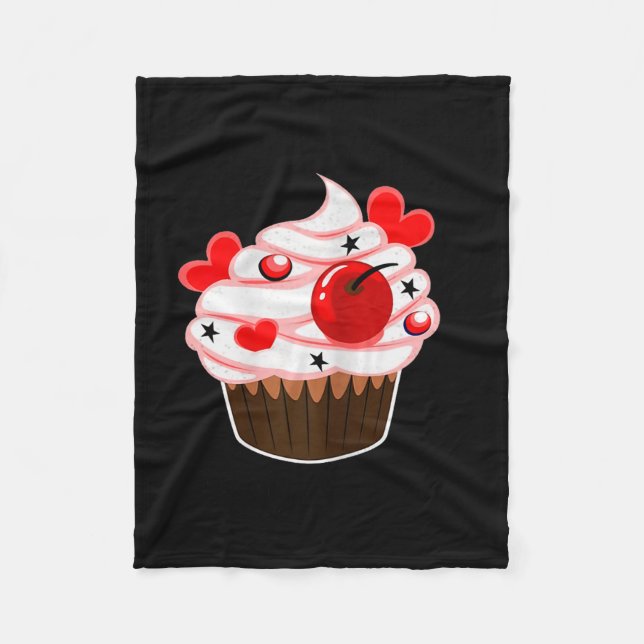 Ich bin sein Cupcake, ich bin ihr Studmuffin Valen Fleecedecke (Vorderseite)