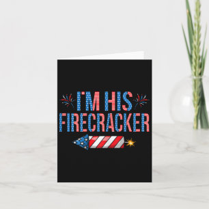 Ich bin sein Feuerwerk zum 4. Juli Süße passende P Karte