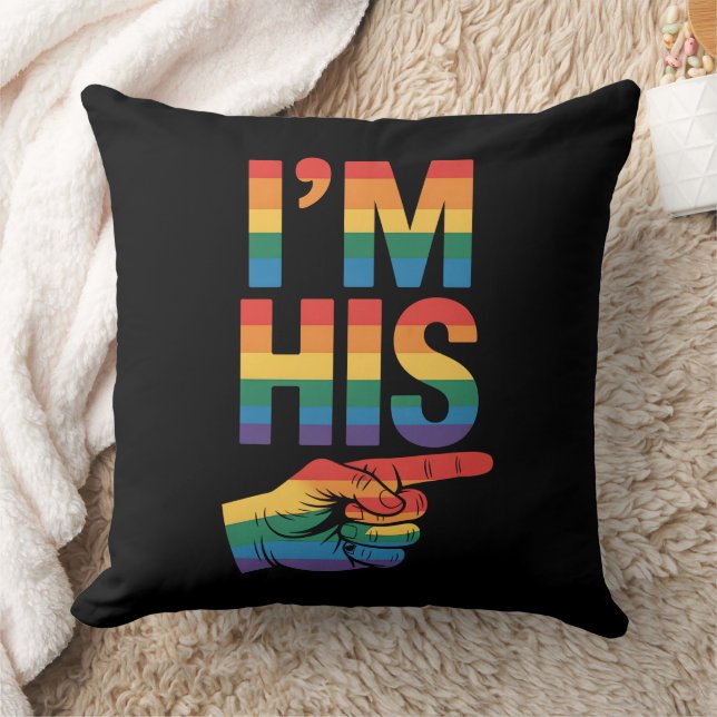 Ich bin sein Homosexuell-Matching LGBTQ Pride Kissen (Decke)