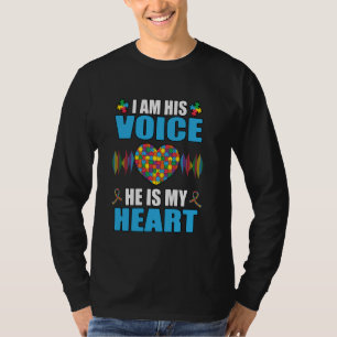 Ich bin seine Stimme Eltern Mama Vater Autistische T-Shirt