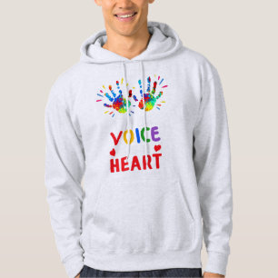 Ich bin seine Stimme, er ist mein Herz Autismus Be Hoodie