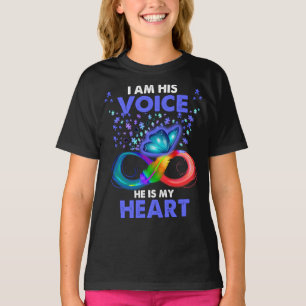 Ich bin seine Stimme, er ist mein Herz Autismus Be T-Shirt