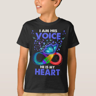 Ich bin seine Stimme, er ist mein Herz Autismus Be T-Shirt