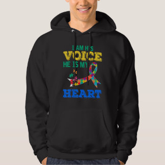 Ich bin seine Stimme, er ist mein Herz Puzzle Stüc Hoodie
