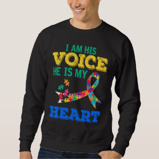 Ich bin seine Stimme, er ist mein Herz Puzzle Stüc Sweatshirt