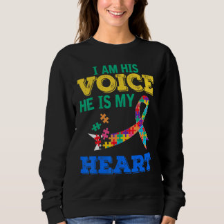 Ich bin seine Stimme, er ist mein Herz Puzzle Stüc Sweatshirt