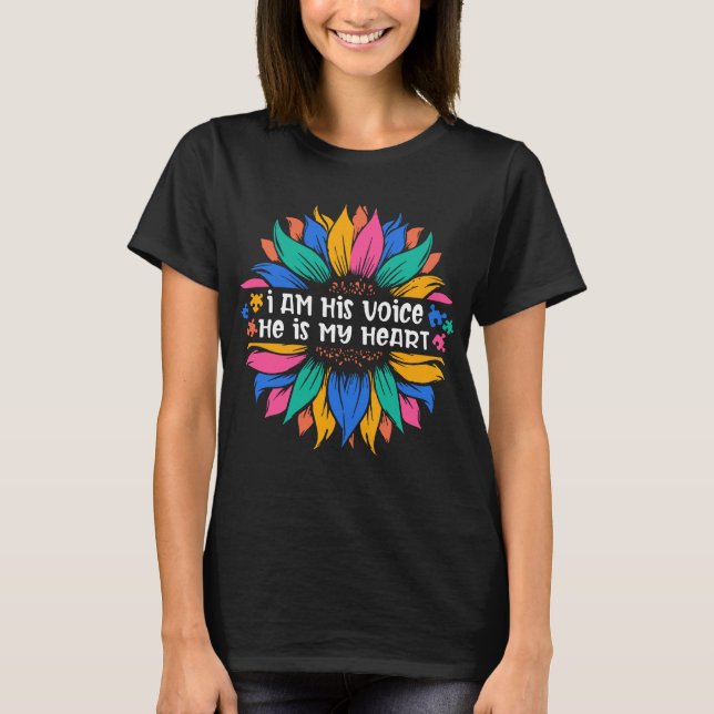 Ich bin seine Stimme, er ist mein Herz T-Shirt (Vorderseite)