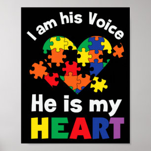 Ich bin seine Stimme, er ist meine Mama des Autism Poster