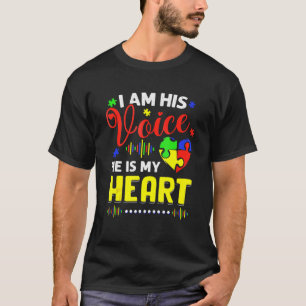 Ich bin seine Stimme, er ist meine Mama des Autism T-Shirt