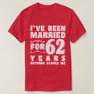 Ich bin seit 62 Jahren Cool Verheiratet T-Shirt