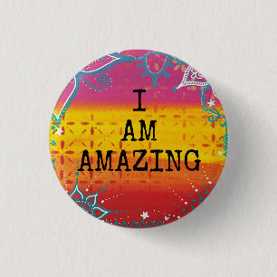 Ich bin, Selbstachtungs-Button-Abzeichen Button