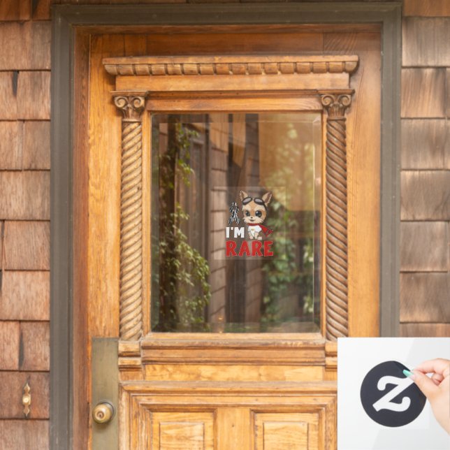 Ich bin seltene JJ Window Sticker White Lettering (Haustür)