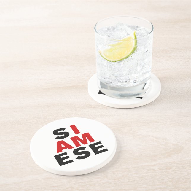 ICH BIN SIAMESE SANDSTEIN UNTERSETZER (Seite)