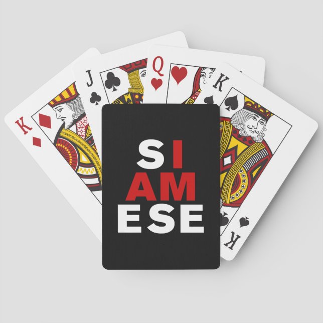 ICH BIN SIAMESE SPIELKARTEN (Rückseite)