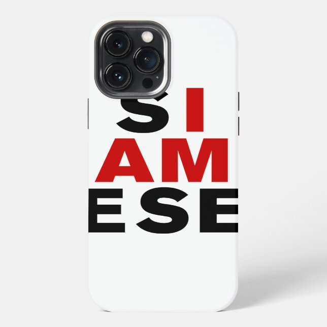 ICH BIN SIAMESISCH iPhone 13 PRO MAX HÜLLE (Rückseite)
