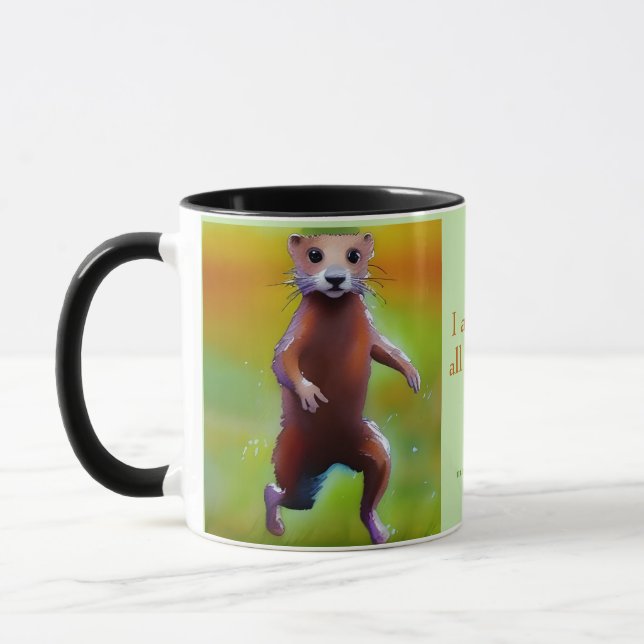 Ich bin sicher, alles ist ruhig, Mantra künstleris Tasse (Links)