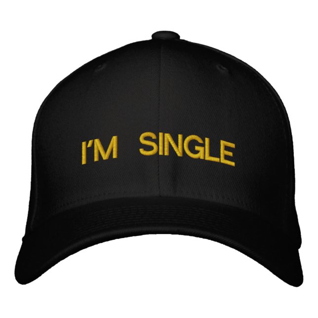 Ich bin SINGLE Bestickte Kappe (Vorderseite)