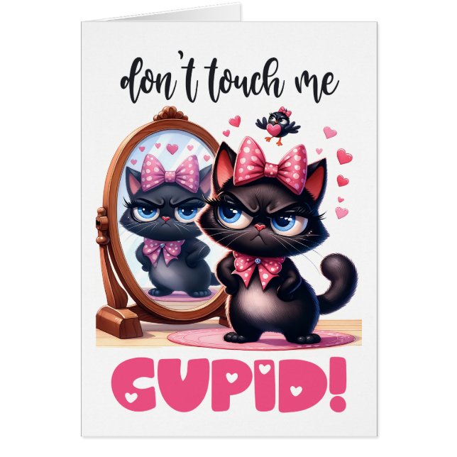 Ich bin Single Grumpy Cat Card (Vorne)