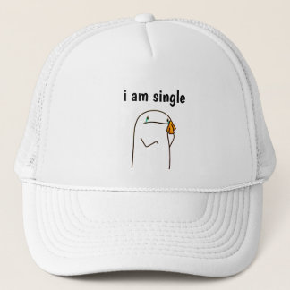 "Ich bin Single" Lustige Minimalistische Trucker-M Truckerkappe