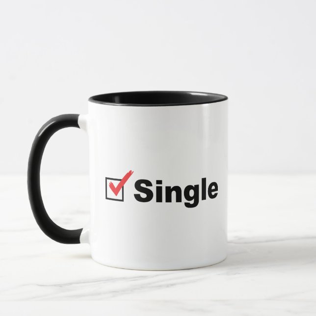 Ich bin Single und verfügbar Tasse (Links)