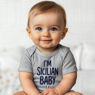 "Ich bin Sizilianer Baby" Lustiger Stolz auf Sizil Baby Strampler
