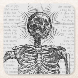 +[ ICH BIN SKELETON! ]+ RECHTECKIGER PAPPUNTERSETZER