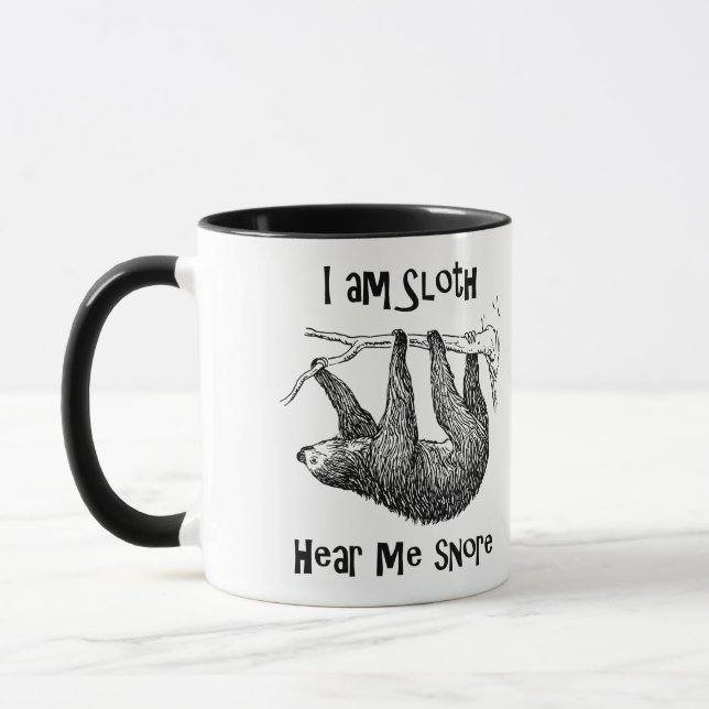 Ich bin Sloth höre mich Snore! Tasse (Links)