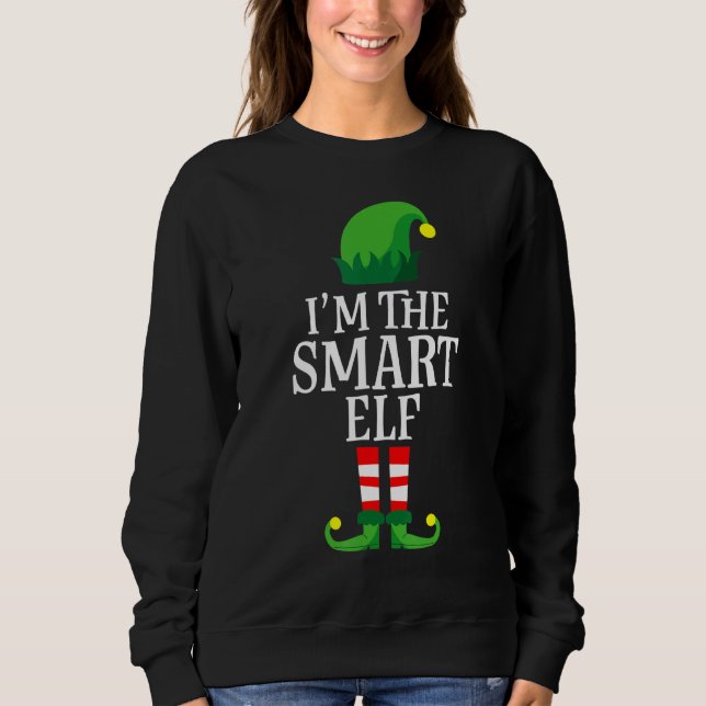 Ich bin Sm Elf Weihnachtskleid Brainy Elf Matchi Sweatshirt (Vorderseite)