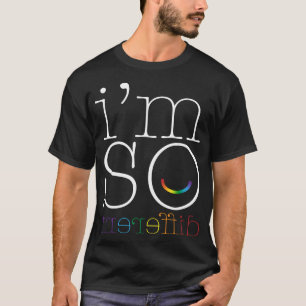 Ich bin so anders Lächeln White Rainbow Niedlich L T-Shirt