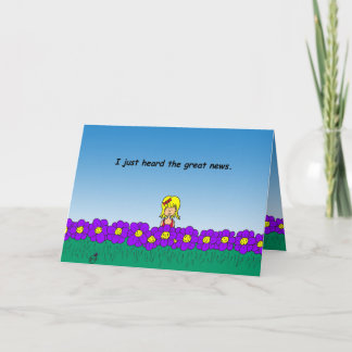 Ich bin so aufgeregtes I nassmachte mein Pflanzen Karte