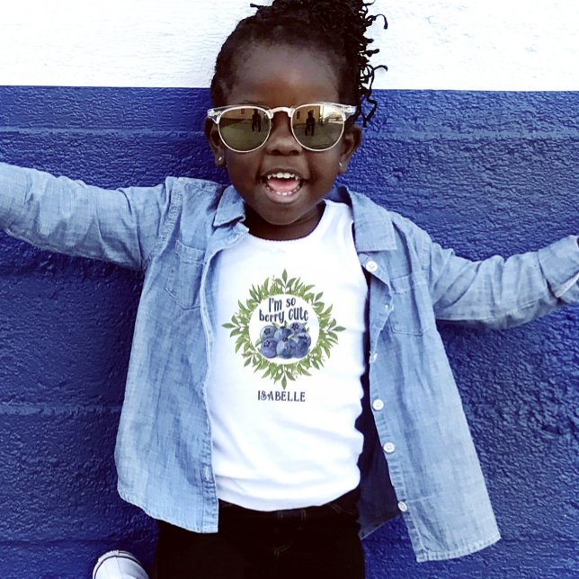 Ich bin so beere niedliche Heidelbeeren Sommername Kleinkind T-shirt (Von Creator hochgeladen)