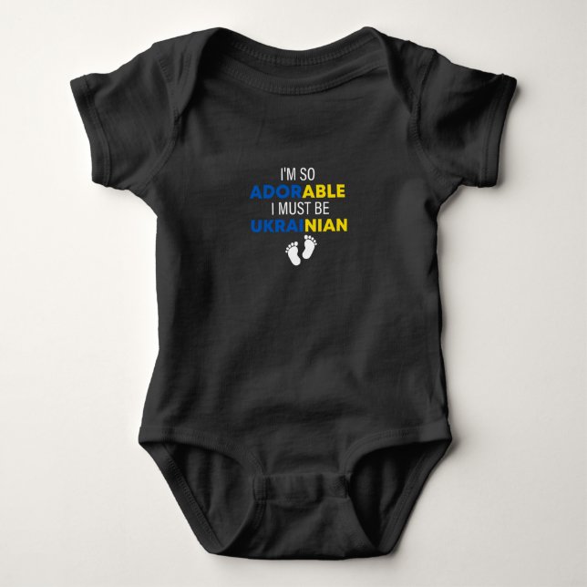 Ich bin so bezaubernd, dass ich Ukrainer und Ukrai Baby Strampler (Vorderseite)
