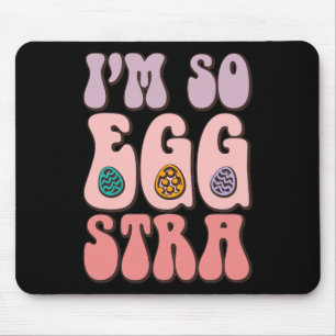 Ich bin so Egg-stra Niedliche Bunny Egg Hunt Retro Mousepad