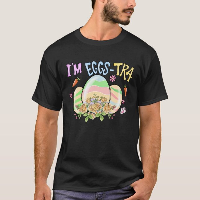 Ich bin so Eggstra Funny Happy Ostereier Pullover  (Vorderseite)