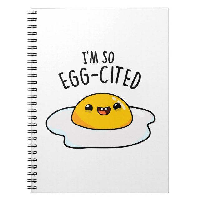 Ich bin so eig zitiert Funny Egg Pun Notizblock (Vorderseite)