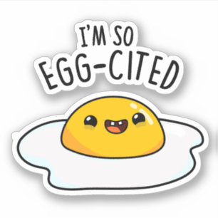 Ich bin so eig zitiert Funny Fried Egg Pun Aufkleber