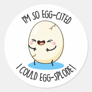 Ich bin so eilig zitiert, dass ich einen Ei-Spread Runder Aufkleber
