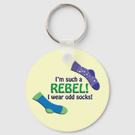 Ich bin so ein Rebell, ich trage seltsame Socken! Schlüsselanhänger