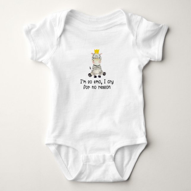 Ich bin so emo, ich weine ohne Grund Bodysuit Baby Strampler (Vorderseite)