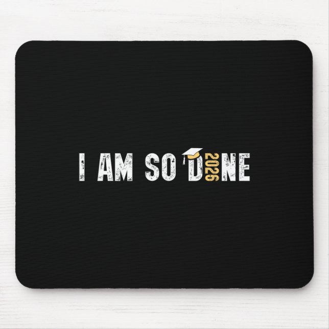Ich bin so fertig Cl von 2026 Design, Lustiger Abs Mousepad (Vorne)