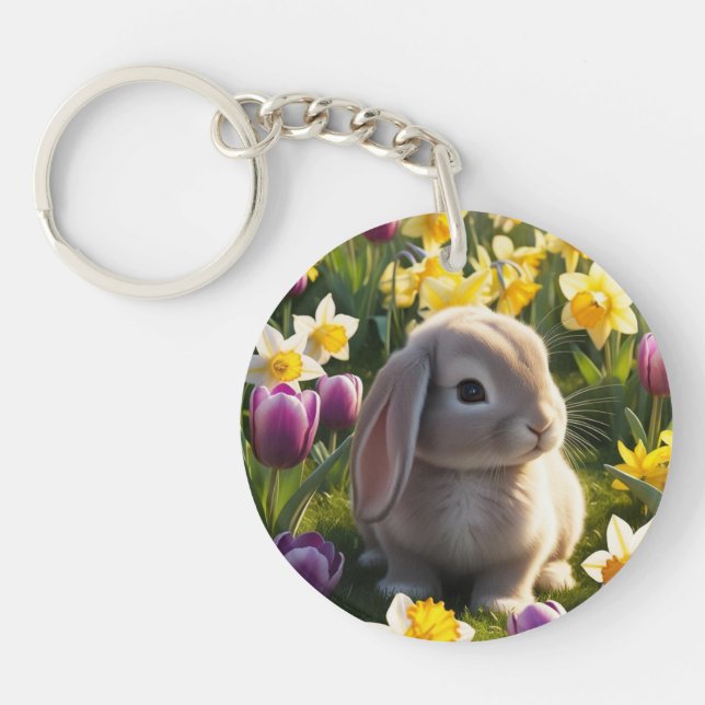 Ich bin so froh, dass es Frühling ist Schlüsselanhänger (Vorderseite)
