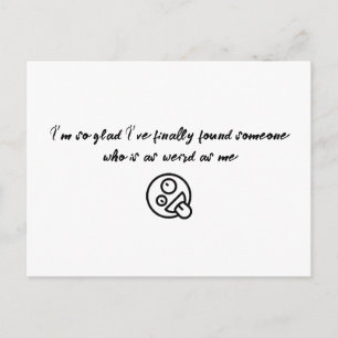 Ich bin so froh, dass ich endlich jemanden gefunde postkarte