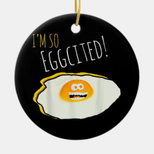 Ich bin so gespannt, gebrochen glücklich und aufge keramik ornament