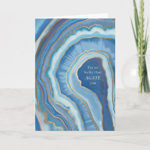Ich bin so glücklich, dass ich dich AGATE Grußkart Karte