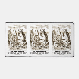 Ich bin so glücklich, dass ich einfach Alice Mock Schreibtischunterlage