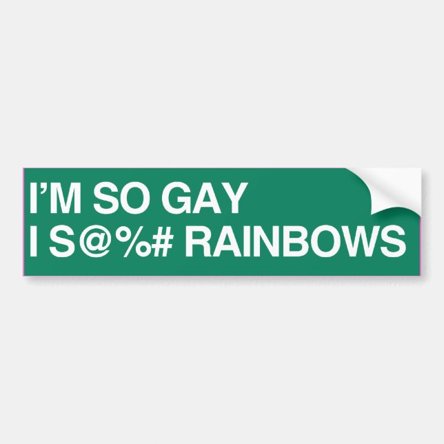 ICH BIN SO GLÜCKLICH, DASS ICH RAINBOWS - .png Autoaufkleber (Vorne)