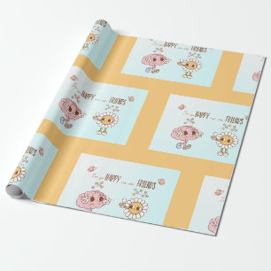 Ich bin so glücklich, dass wir Freunde sind Seroto Geschenkpapier