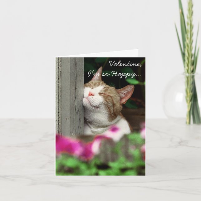 Ich bin so glücklicher Valentinsgruß Feiertagskarte (Vorderseite)